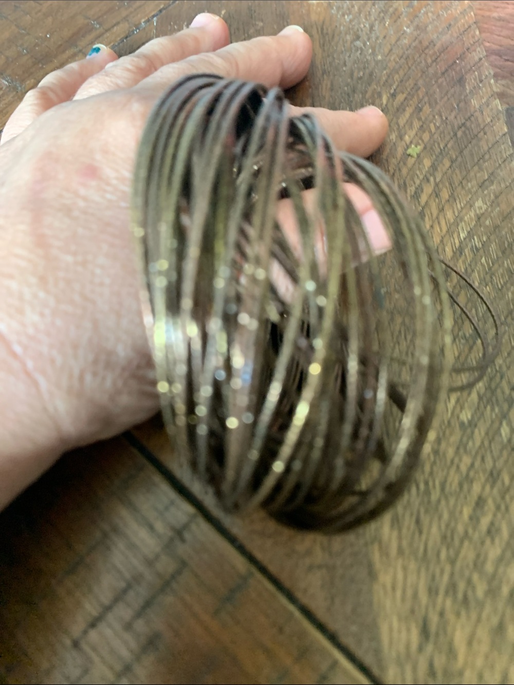NWOT Metallic Bronze Multi-Strand Wire Bracelet